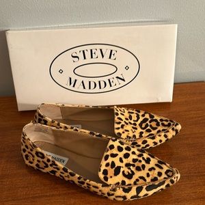Steve Madden leopard print flats. Like new with original box. Size 7.5
